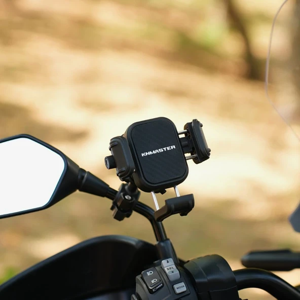 KNMASTER TT-870 Titreşim ve Hırsızlık Önleyici Motosiklet Telefon Tutucu - Resim 2