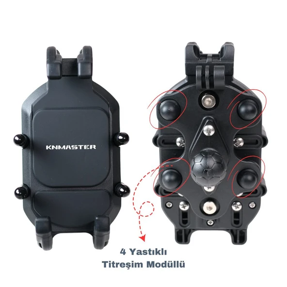 Knmaster TT-860 Titreşim Engelleyicili Tüm Motosikletlere Uyumlu Telefon Tutucu - Resim 3