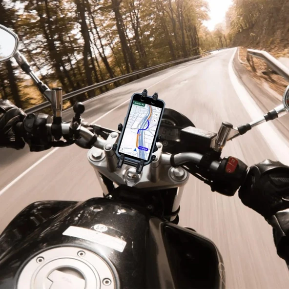 Knmaster TT-860 Titreşim Engelleyicili Tüm Motosikletlere Uyumlu Telefon Tutucu - Resim 11