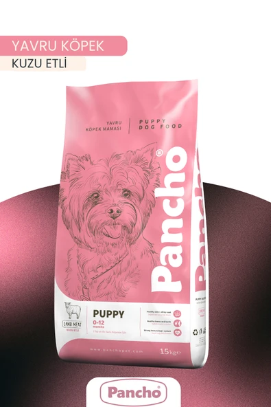 PANCHO KUZU ETLİ PUPPY YAVRU KÖPEK MAMASI 15KG