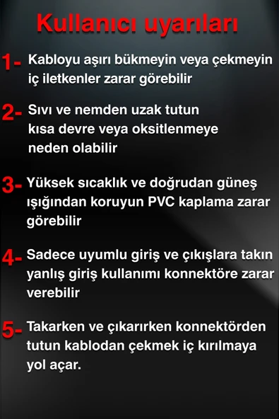 MN6 M129XF Rca Kablosu/1,5 Metre-3.5mm/aux Ses Kablosu-2rca Ses Kablosu-Ses Sistemi Uyumlu - 8