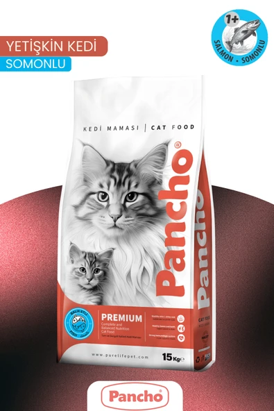 PANCHO SOMON BALIK ETLİ YETİŞKİN KEDİ MAMASI 15KG