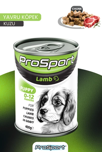 PROSPORT CHUNK KUZU ETLİ YAVRU KÖPEK KONSERVE MAMA 400GR