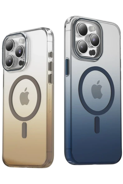 Fuchsia iPhone 15 Aurora Manyetik Şarj Uyumlu Kılıf - Resim 7