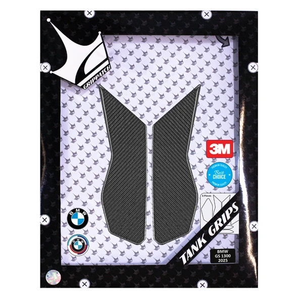 BMW GS1300 2025 ile Uyumlu Kaydırmaz 6D Karbon 6 Parça Tank Pad Seti GC65 - Resim 2