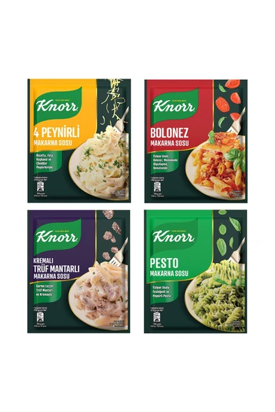 Knorr Makarna Sosu Seti x 8 Adet (Truf Mantarlı + Pesto + Bolonez + 4 Peynirli) - Resim 2