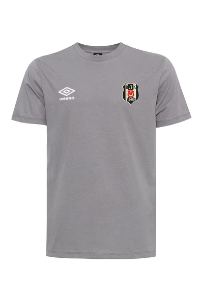 Beşiktaş Orijinal Lisanslı Sıfır Yaka Gri T-Shirt - Resim 2