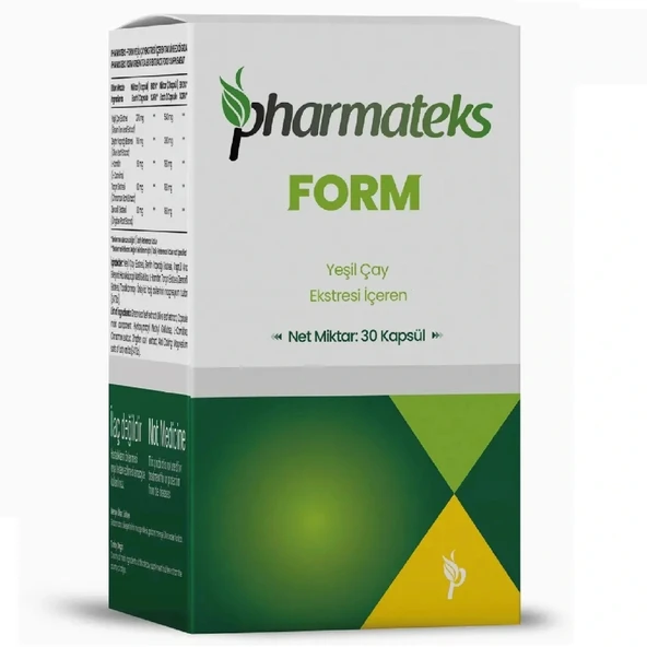 Form Yeşil Çay Ekstresi İçeren 30 Kapsül, Pharmateks - 1
