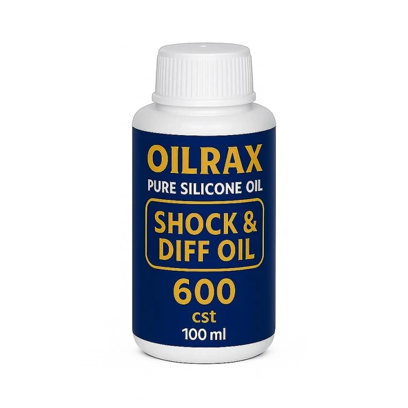 OILRAX PURE SILICONE OIL 600 CST - SHOCK & DIFF OIL 100 ML - Resim 4