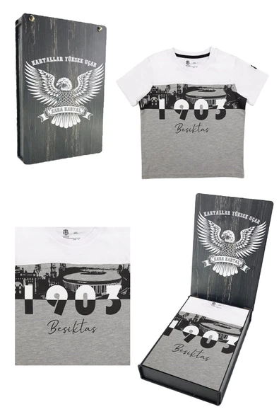 Beşiktaş Orijinal Çocuk T-Shirt Hediyelik Ahşap Kutulu