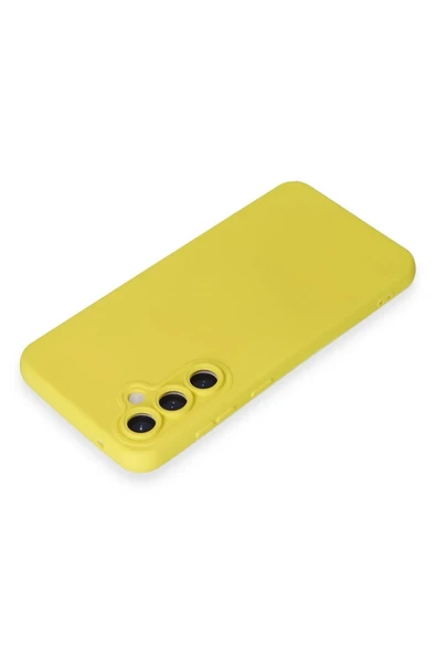 Samsung Galaxy S24 Kılıf Nano içi Kadife Silikon - Sarı - 3