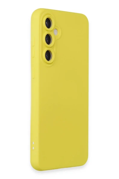 Samsung Galaxy S24 Kılıf Nano içi Kadife Silikon - Sarı - 2