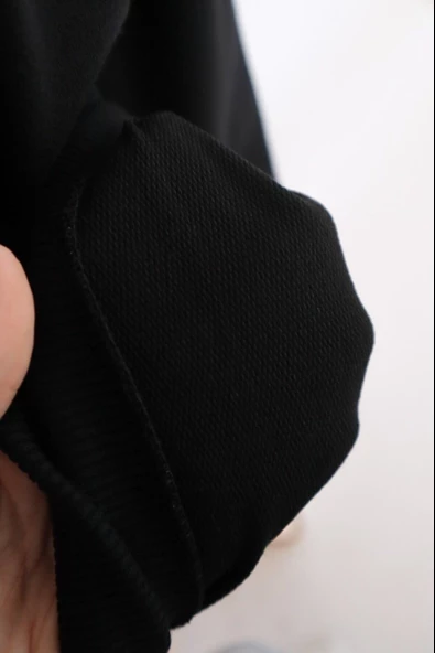 Naruto Anime Akatsuki Uchiha Siyah Kapşonlu Pamuklu Sweatshirt - 4