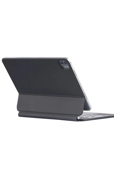 iPad Pro 12.9 (2022) Kılıf X9 Magic Manyetik Klavyeli Tablet Kılıfı - Siyah - 3