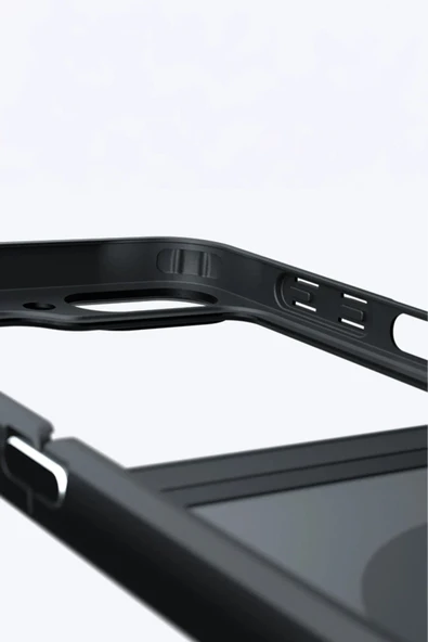 Samsung Galaxy Z Flip 5 Kılıf Blur Fold Magsafe Kapak - Mat Siyah - 4