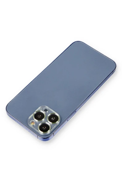 iPhone 13 Pro Max Metal Kamera Lens Koruma Cam - Açık Yeşil - 1