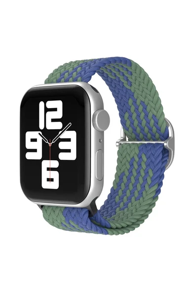 Apple Watch 38mm Star Kordon - Yeşil-Lacivert - 1