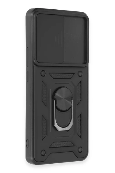 Xiaomi Mi 12T Pro Kılıf Pars Lens Yüzüklü Silikon - Siyah - 2