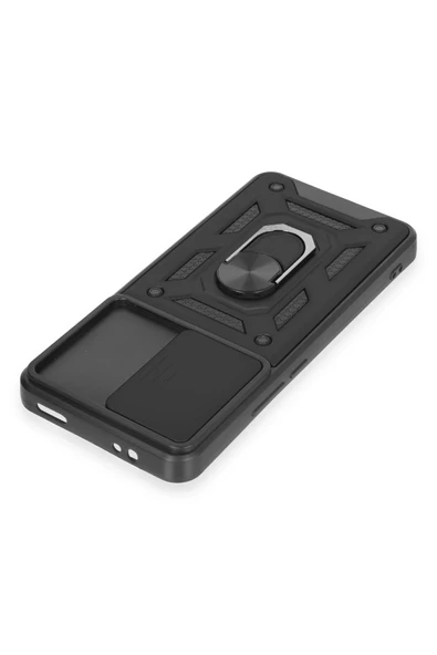 Xiaomi Mi 12T Pro Kılıf Pars Lens Yüzüklü Silikon - Siyah - 4