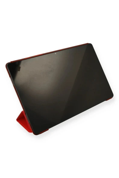 Samsung Galaxy T970 Tab S7 Plus 12.4 Kılıf Tablet Smart Kılıf - Kırmızı - 4