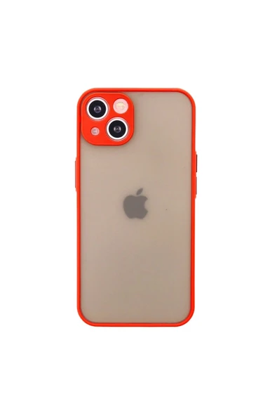 iPhone 14 Kılıf Montreal Silikon Kapak - Kırmızı - 1