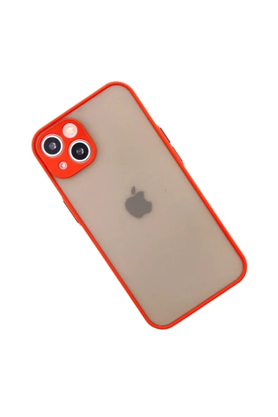 iPhone 14 Kılıf Montreal Silikon Kapak - Kırmızı - 2