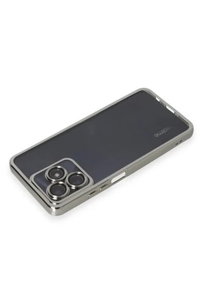 Realme C53 Kılıf Lensli Silikon - Gümüş - 3