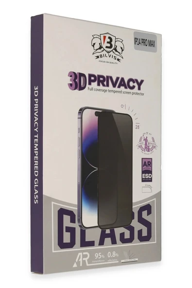 iPhone 15 Pro Max Bilvis 3D Hayalet Cam Ekran Koruyucu - 1