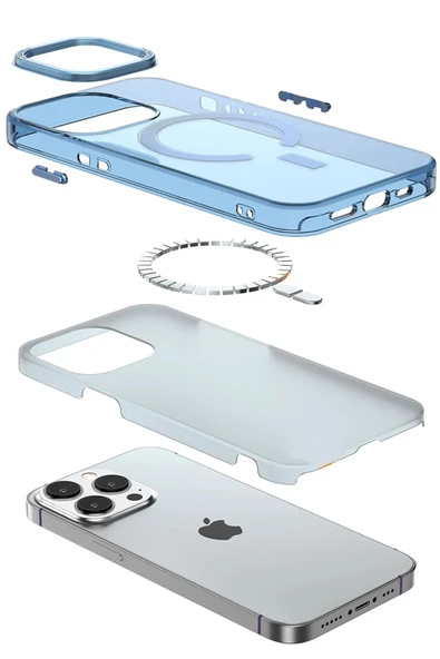 iPhone 13 Pro Max Kılıf Troy Magsafe Kapak - Mor - 3
