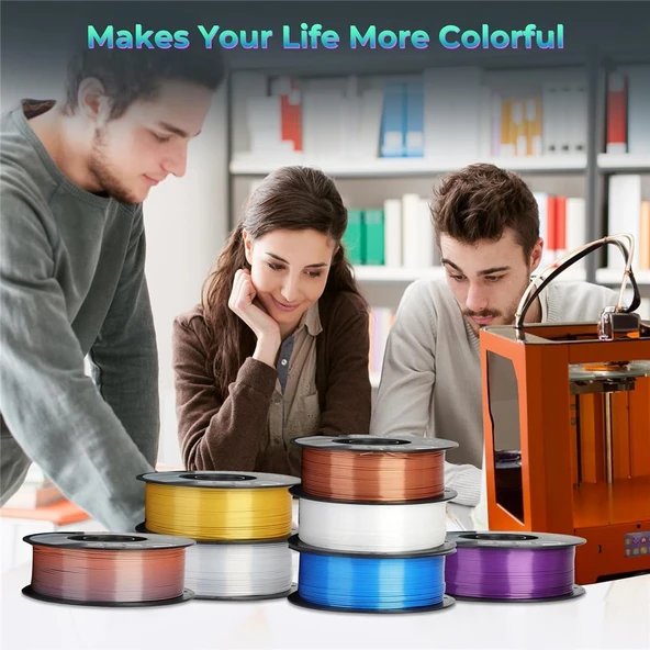 Creality Cr-Silk Pla 1,75mm 3D Filament 1Kg - Pembe Mor - Resim 3