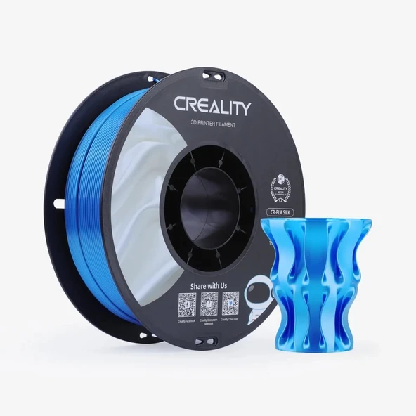 Creality Cr-Silk Pla 1,75mm 3D Baskı Filament 1Kg - Mavi ürün görseli 1
