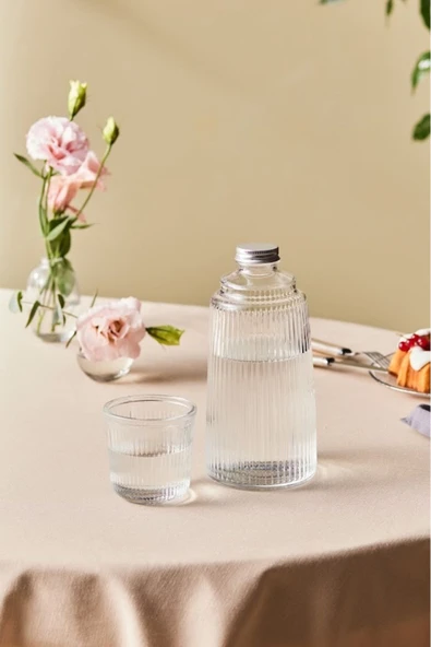 Lille Şeffaf Cam Başucu Sürahisi 1100 ml ürün görseli 1