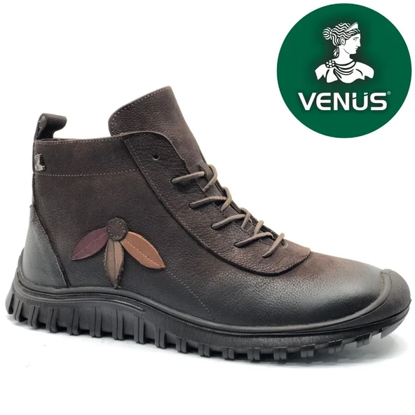 Venüs Punka Hakiki Deri Kaymaz Taban Ortopedik Kadın Bot ürün görseli 1