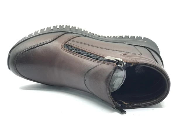 Venüs Ekko Hakiki Deri Düz Kaymaz Taban Ortopedik Kadın Bot - Resim 5