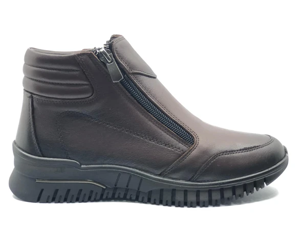 Venüs Ekko Hakiki Deri Düz Kaymaz Taban Ortopedik Kadın Bot - Resim 2