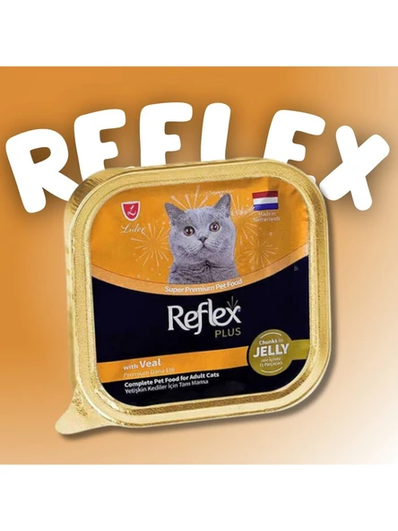 Reflex Plus Jöle İçinde Et Parçacıklı Dana Etli Yetişkin Kedi Maması 85 g 22 adet ürün görseli 1