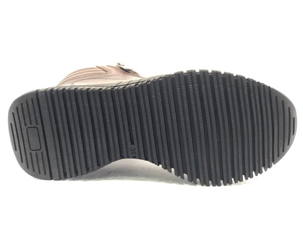 Venüs Ekko Hakiki Deri Düz Kaymaz Taban Ortopedik Kadın Bot - Resim 6