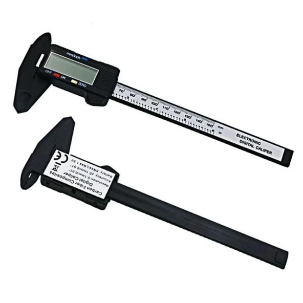 150 Mm Dijital Kumpas Elektronik Fiber Karbon Kaplı Plastik - Kumpas (5047) - 1