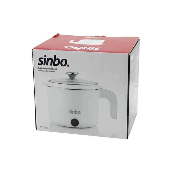 ELEKTRİKLİ FONKSİYONLU PİŞİRİCİ ÇELİK TENCERE 800ML 400W BUHARDA PİŞİRME APARATI CAM KAPAK SCO-5043 (5047) - 1
