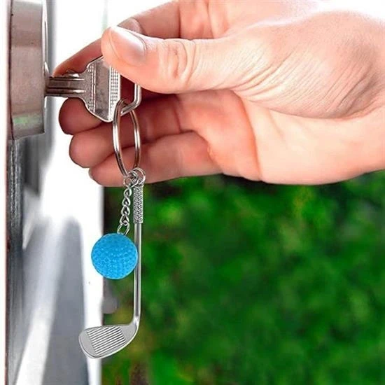 Gerçekçi Golf Tasarımlı Şık Anahtarlık Kolye Çanta Süsü Golf Keychain (5047) - 5
