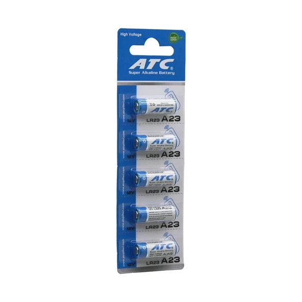 ATC SUPER ALKALİNE BATTERY A23 - 23A LR23 ARAÇ - OTO KUMANDA PİLİ 12V 5Lİ KART (5047)
