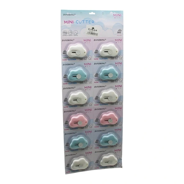 12 ADET MİNİ CEP - ÇANTA HAVUÇ FALÇATA - MAKET BIÇAK (5047)