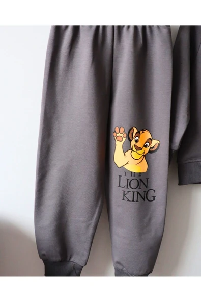 TinyAlp Rahat ve Kaliteli Esneyen Kumş Lion King Erkek Çocuk İkili Takım - 3