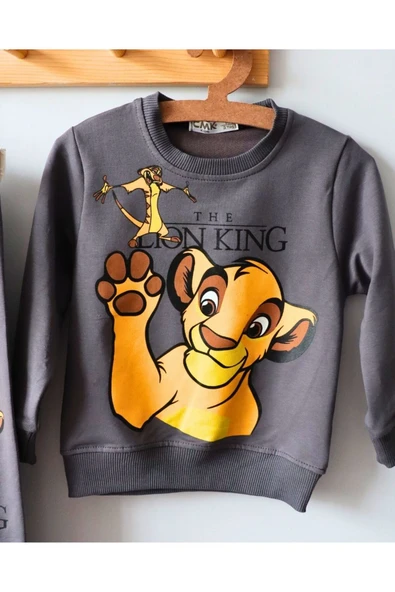 TinyAlp Rahat ve Kaliteli Esneyen Kumş Lion King Erkek Çocuk İkili Takım - 4