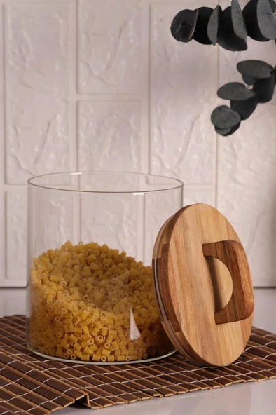 Mien Akasya Kapaklı Cam Saklama Kavanozu 1850 Ml - Resim 3