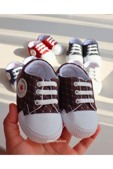 TinyAlp Desenli Hayvan Figürlü Soft Renkli Tabanı Yumuşak Kız Erkek Bebek Ayakkabısı - 6