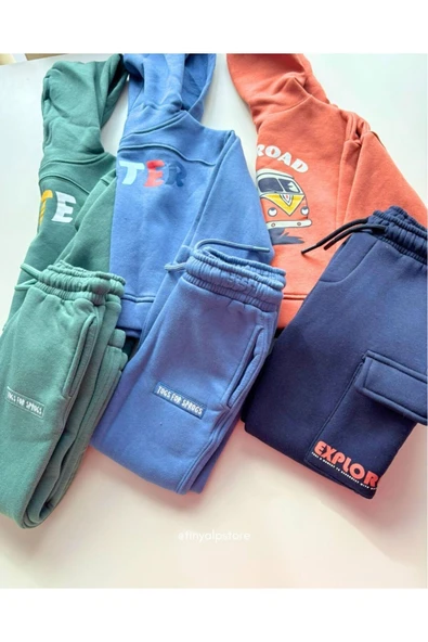 TinyAlp Kışlık Şardonlu Kapşonlu Erkek Takım - 2