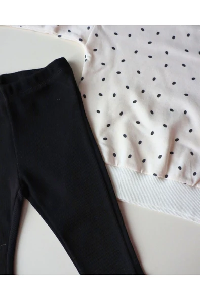 TinyAlp Bacis Rahat ve Yumuşacık Kumaş Fitilli Alt Üst Kız Bebek Takım - 6