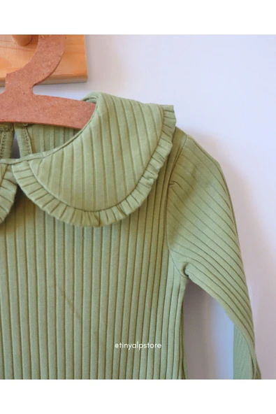 TinyAlp Bebe Yaka Naturel Rahat Kumaşlı Esnek Kız Çocuk Takım - 4