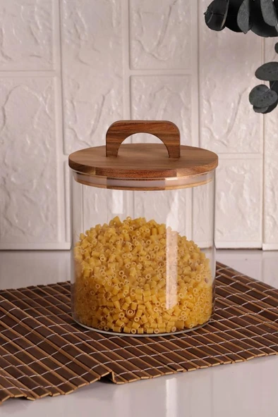 Mien Akasya Kapaklı Cam Saklama Kavanozu 1850 Ml - Resim 4